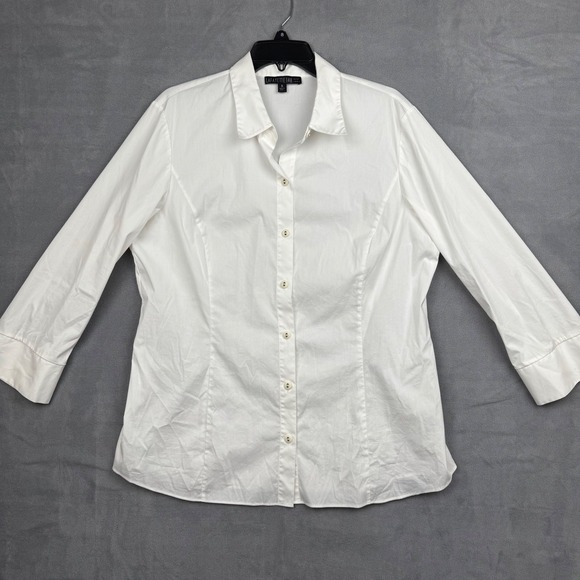 Lafayette 148 New York Tops - Lafayette 148 New York Crisp White Button Down Shirt